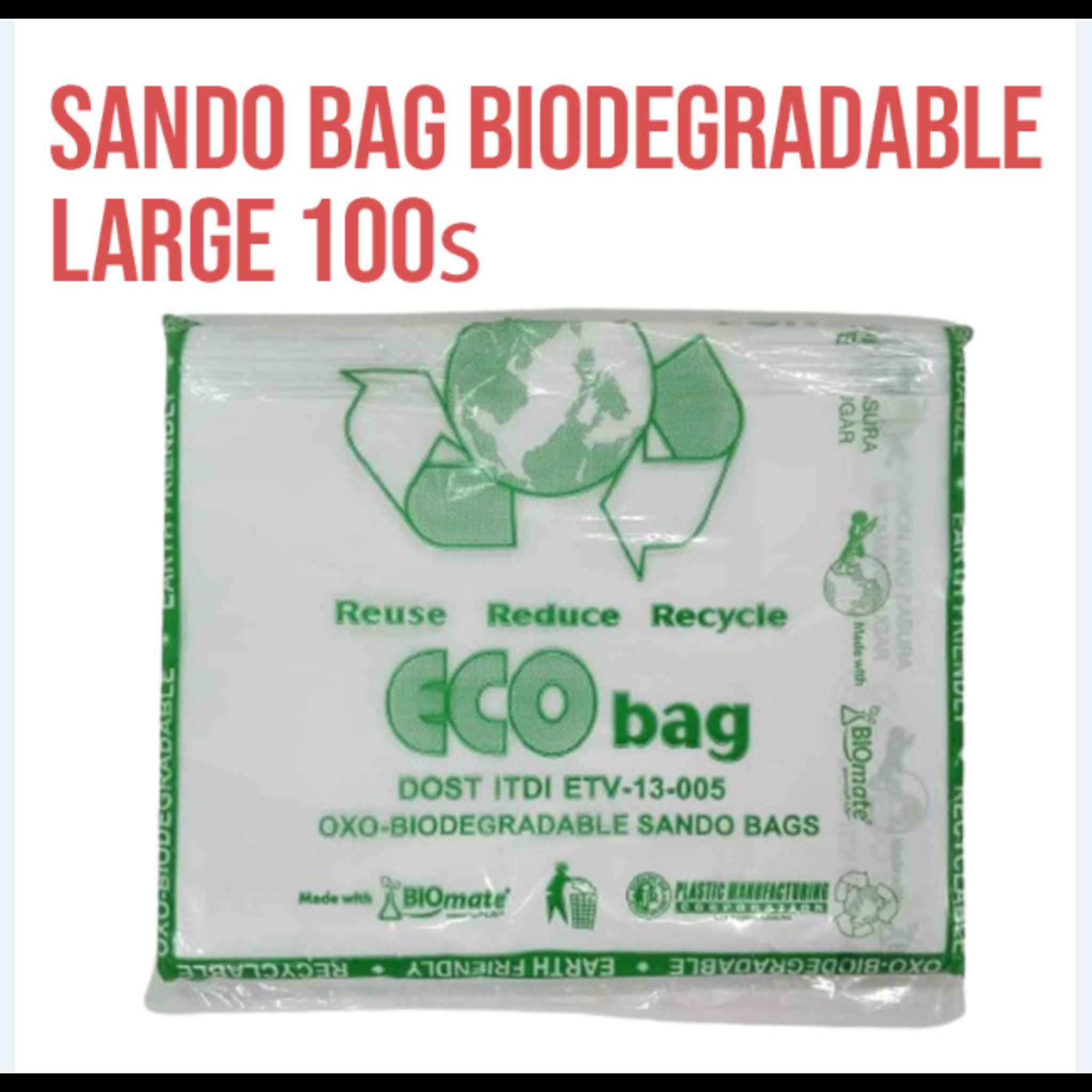 Sando Bag Biodegradable Large 100s